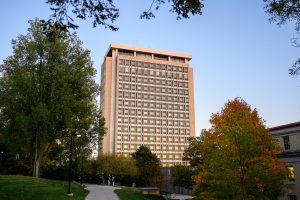 Van Hise Hall building from a distance.